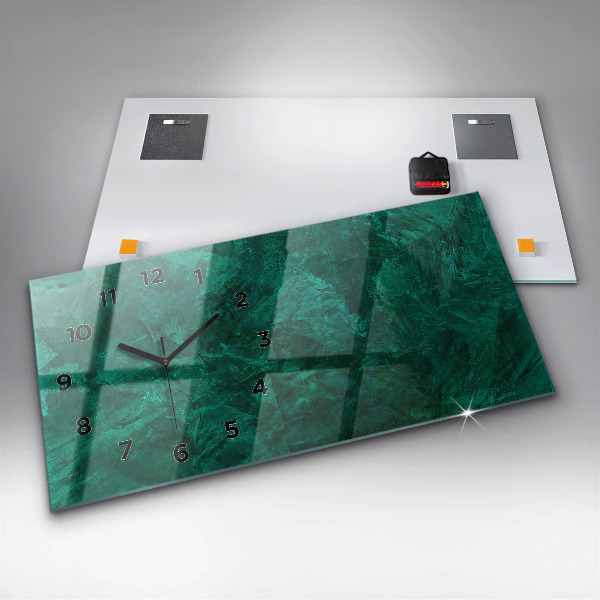 Orologio rettangolare Muro di smeraldo