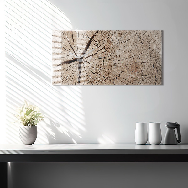 Orologio rettangolare Vecchio ceppo di legno