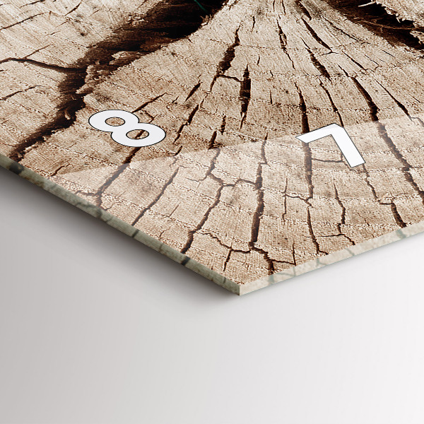 Orologio rettangolare Vecchio ceppo di legno