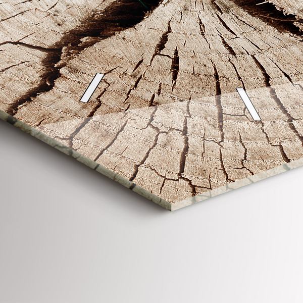 Orologio rettangolare Vecchio ceppo di legno