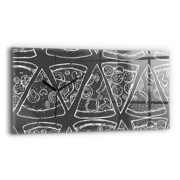 Orologio rettangolare Pizza dipinta