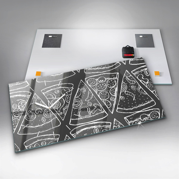 Orologio rettangolare Pizza dipinta