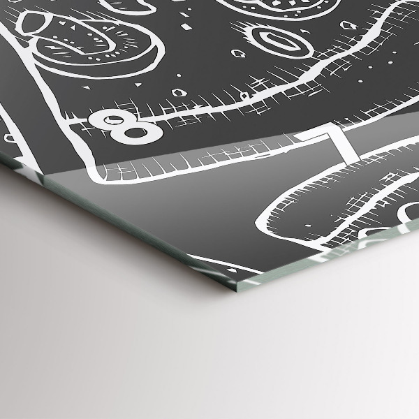 Orologio rettangolare Pizza dipinta