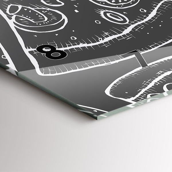 Orologio rettangolare Pizza dipinta