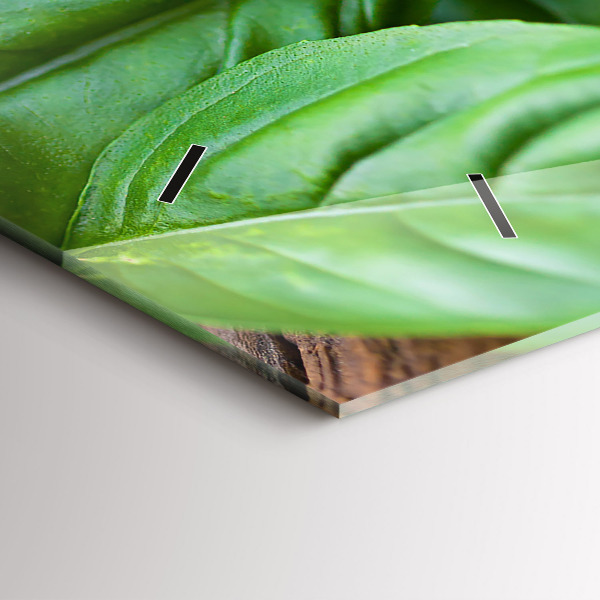 Orologio rettangolare Foglie di basilico