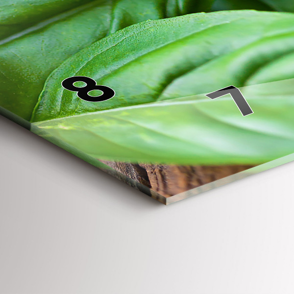 Orologio rettangolare Foglie di basilico