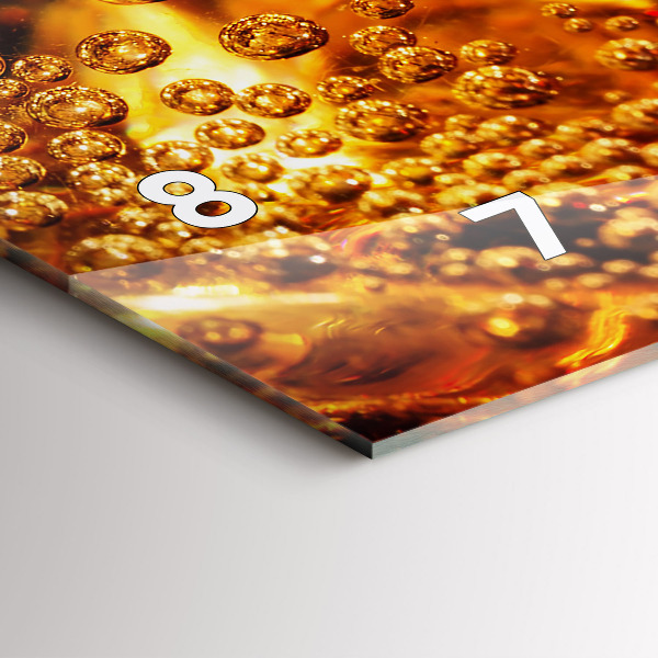 Orologio rettangolare Primo piano della bevanda