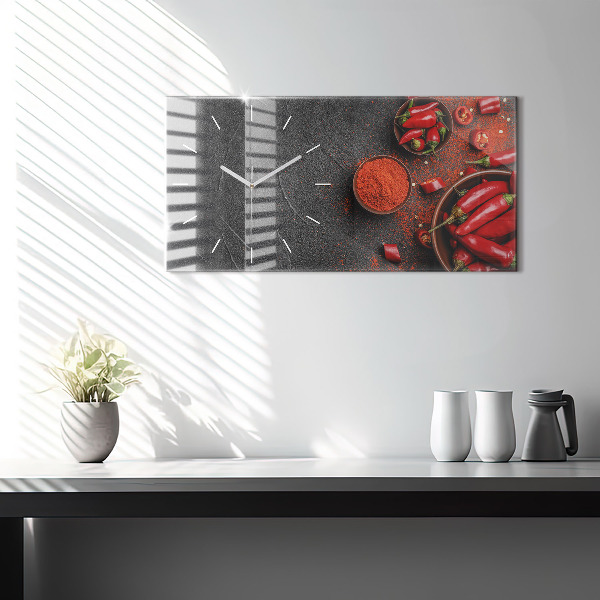 Orologio rettangolare Peperoni rossi