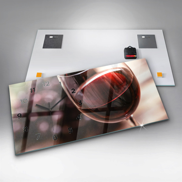 Orologi orizzontali Un bicchiere di vino rosso