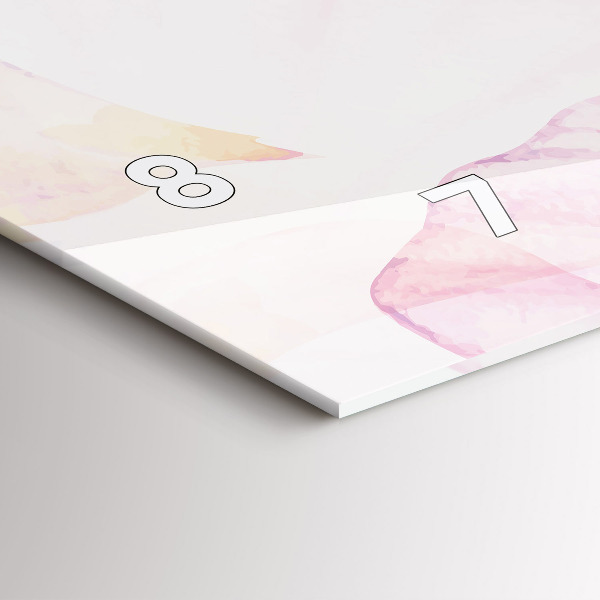 Orologio rettangolare Petali acquerellati