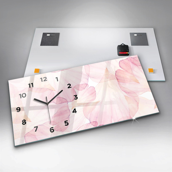 Orologio rettangolare Petali acquerellati