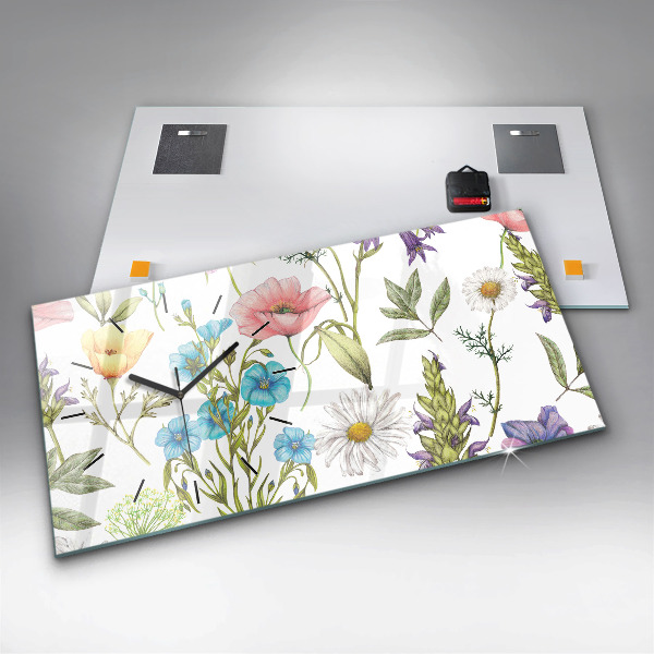 Orologio rettangolare Composizione floreale