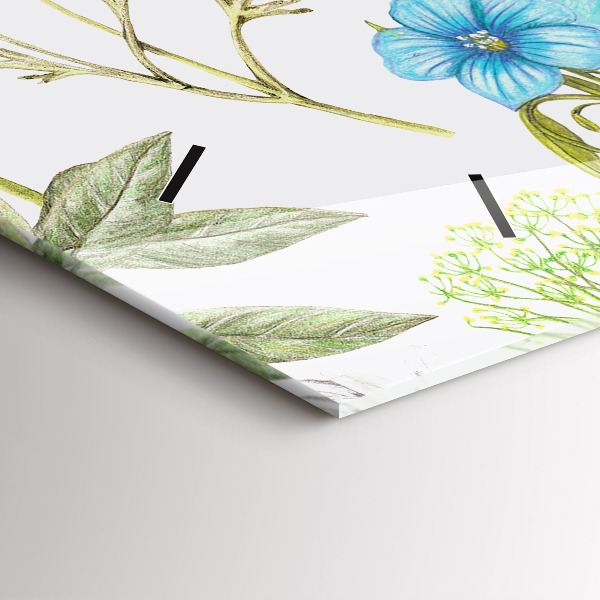 Orologio rettangolare Composizione floreale