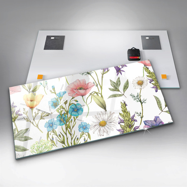 Orologio rettangolare Composizione floreale