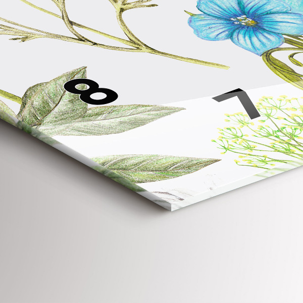 Orologio rettangolare Composizione floreale