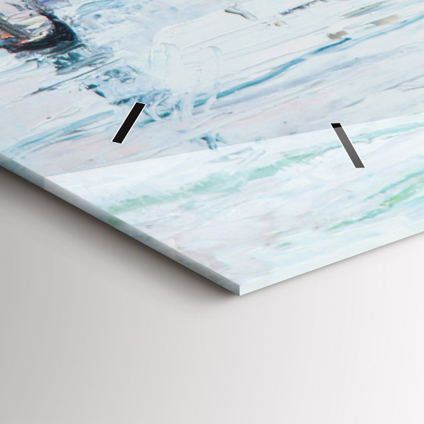 Orologio rettangolare Dipinto ad olio yacht mare