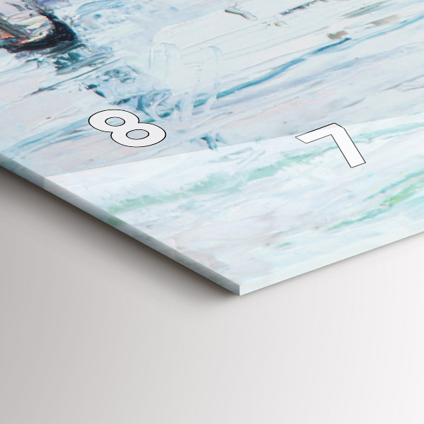 Orologio rettangolare Dipinto ad olio yacht mare