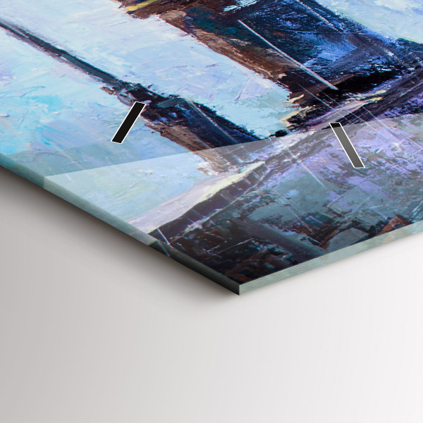 Orologio rettangolare Arte ad olio