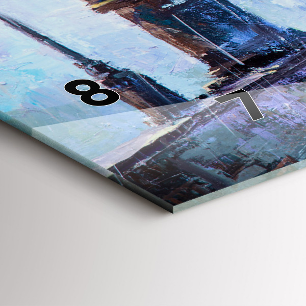 Orologio rettangolare Arte ad olio