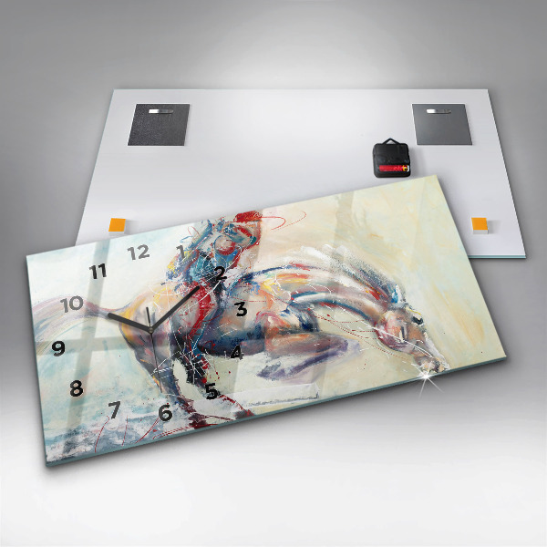 Orologi orizzontali Illustrazione di cavalli al galoppo