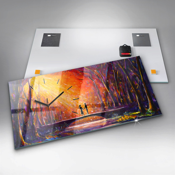 Orologi orizzontali Coppia nella foresta