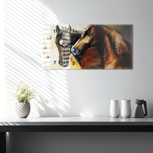 Orologi orizzontali Due cavalli dipinti