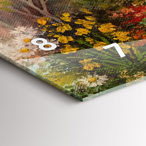 Orologio rettangolare Composizione dell'olio nella foresta