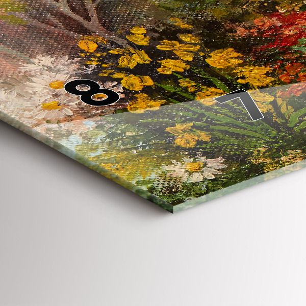 Orologio rettangolare Composizione dell'olio nella foresta