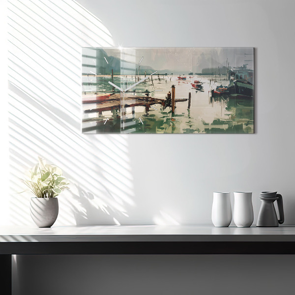 Orologi orizzontali Barche da pesca nel porto