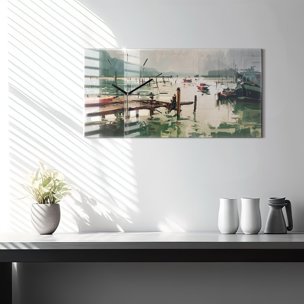 Orologi orizzontali Barche da pesca nel porto