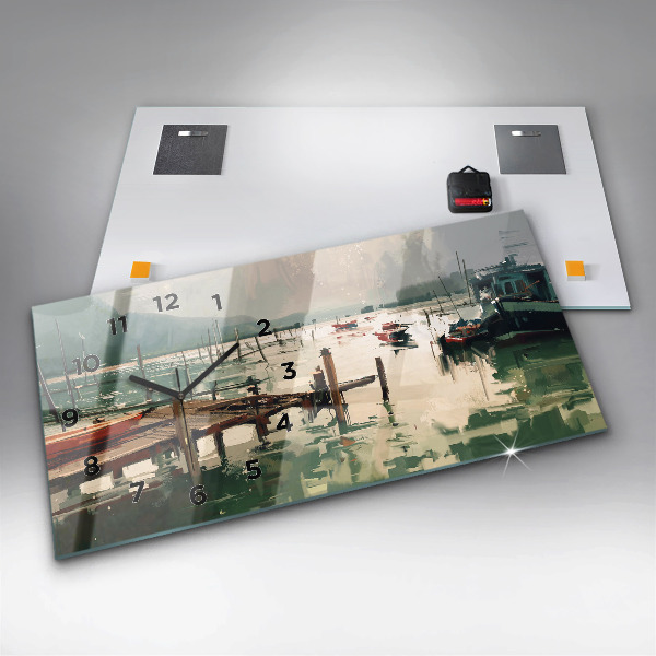 Orologi orizzontali Barche da pesca nel porto