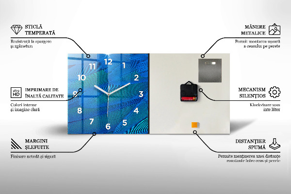 Orologio rettangolare Motivo geometrico