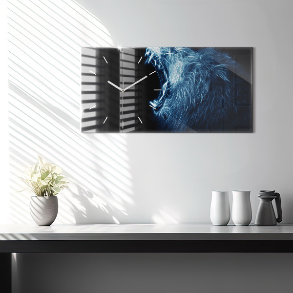 Orologio rettangolare Linguaggio del corpo del leone selvaggio