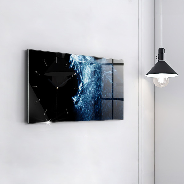 Orologio rettangolare Linguaggio del corpo del leone selvaggio