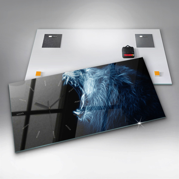 Orologio rettangolare Linguaggio del corpo del leone selvaggio