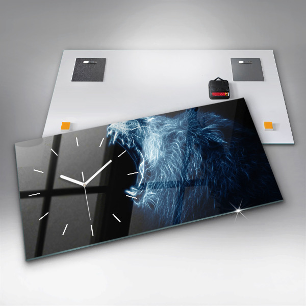 Orologio rettangolare Linguaggio del corpo del leone selvaggio