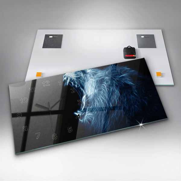Orologio rettangolare Linguaggio del corpo del leone selvaggio