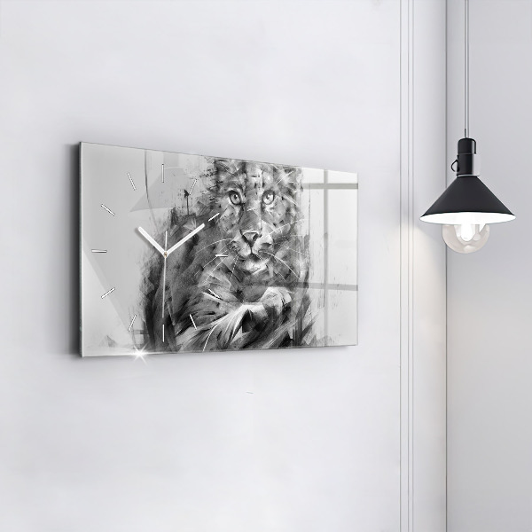Orologio rettangolare Leone dipinto