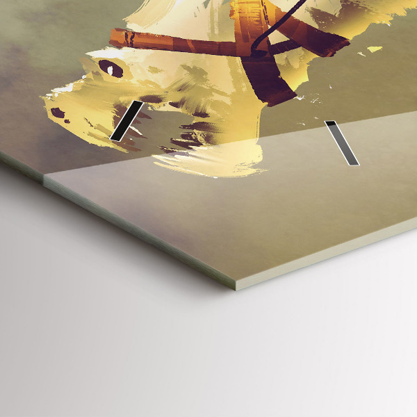 Orologio rettangolare Illustrazione del cavaliere del drago