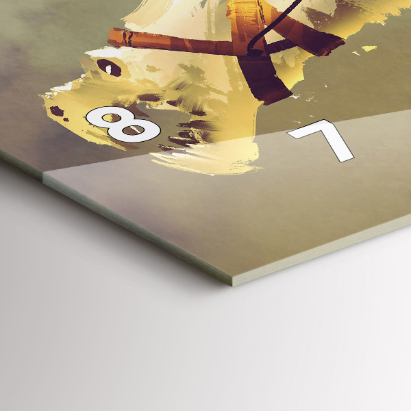 Orologio rettangolare Illustrazione del cavaliere del drago