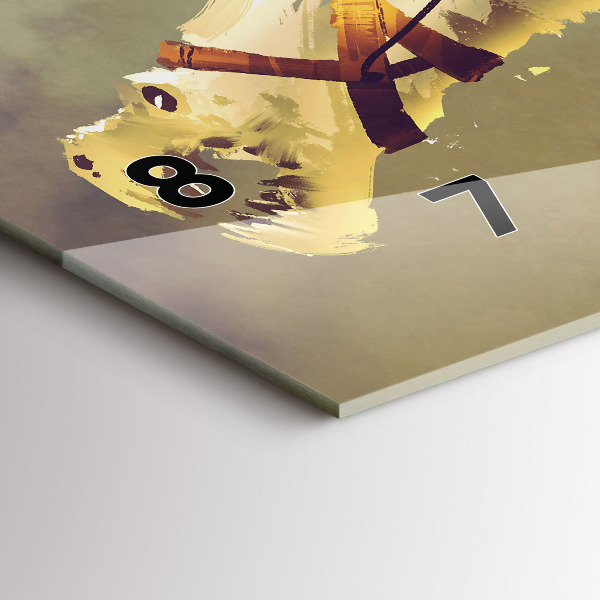 Orologio rettangolare Illustrazione del cavaliere del drago