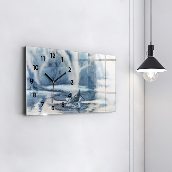Orologio rettangolare Lago invernale Łódka