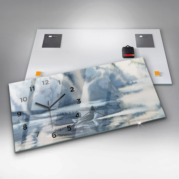 Orologio rettangolare Lago invernale Łódka