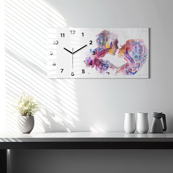 Orologio rettangolare Due corpi un'anima