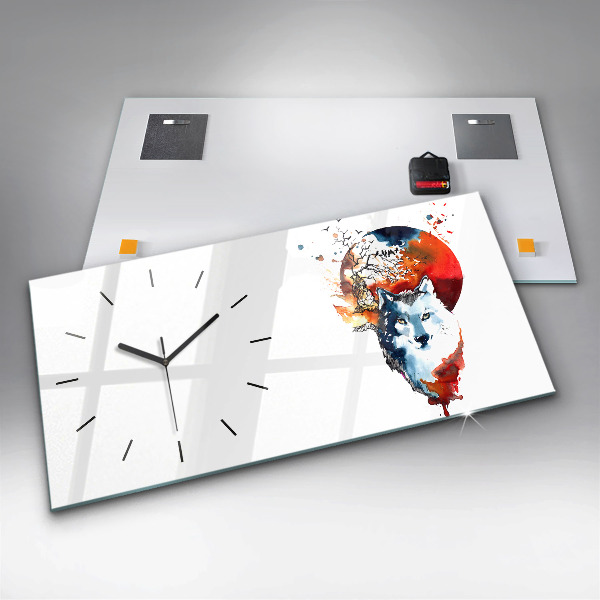 Orologio rettangolare Luna piena e luna del lupo mannaro