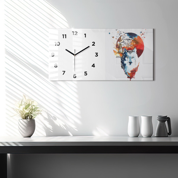 Orologio rettangolare Luna piena e luna del lupo mannaro