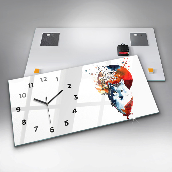 Orologio rettangolare Luna piena e luna del lupo mannaro