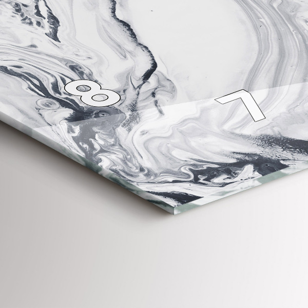 Orologio rettangolare Marmo inchiostro astratto