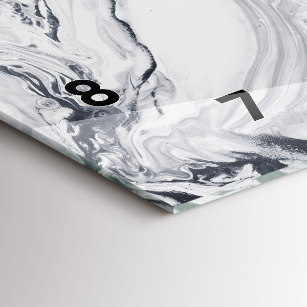 Orologio rettangolare Marmo inchiostro astratto