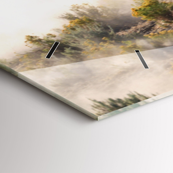 Orologio rettangolare Una mandria di cavalli in corsa